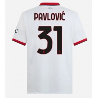 Stroje piłkarskie AC Milan Strahinja Pavlovic #31 Koszulka Wyjazdowej 2024-25 Krótki Rękaw